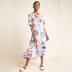 EUC Anthropologie x Tugboat Azores Floral Maxi Dress